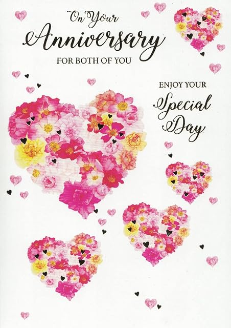 Open Anniversary Card - Couple Wedding Anniversary - Simon Elvin 19.5cm x 13.5cm (7.5" x 5.25") A-A
