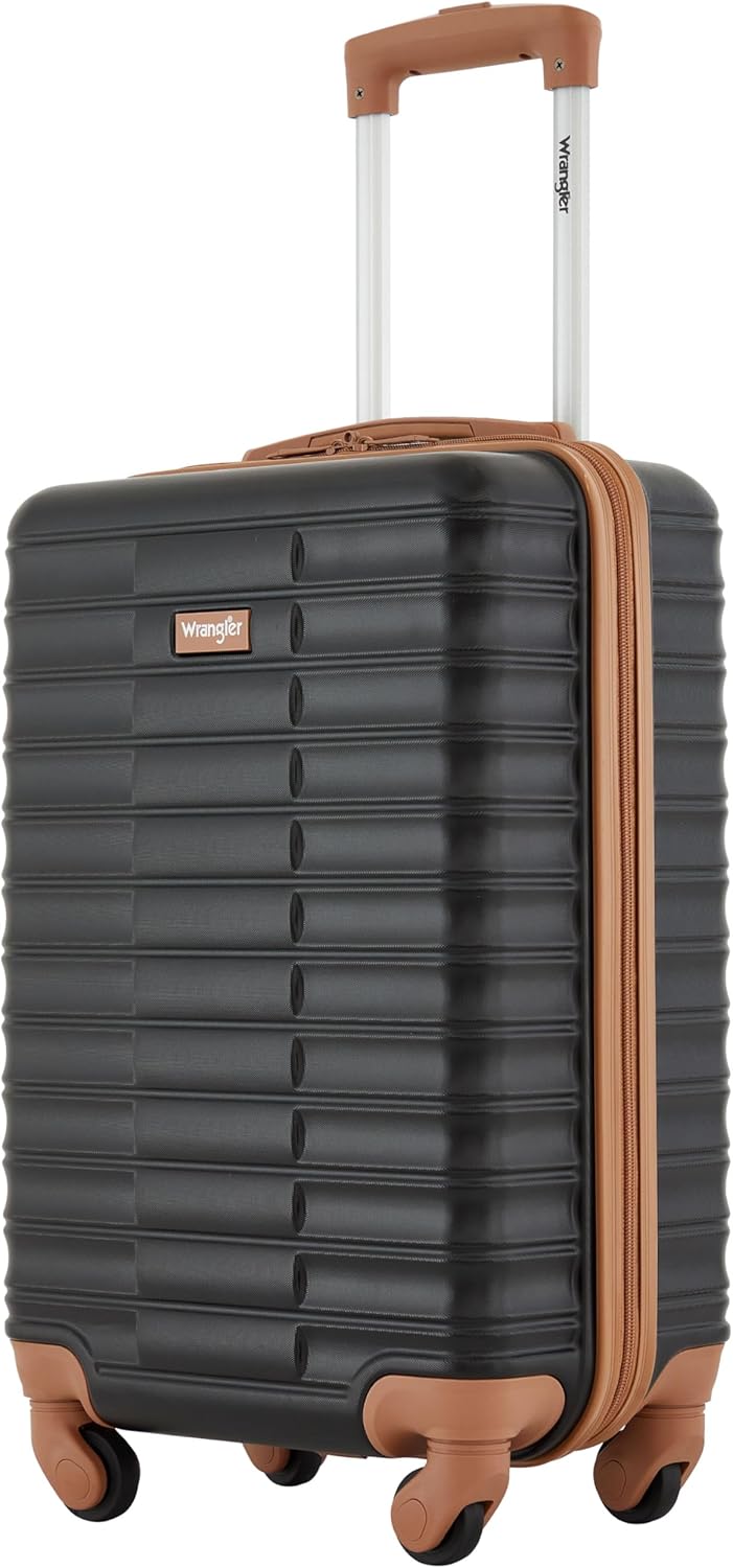 Wrangler 22″ Outrider Hardside Carry-On Luggage, Black
