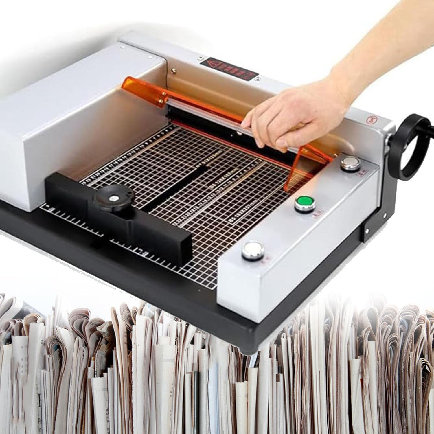 TIANQIHAO Electric Paper Cutter, Desktop And Industrial Paper Cutting Machine, Cutting Width 0-300Mm, Paper Guillotine, Electric Leather Trimmer, Cutting Thickness 40Mm, For Office