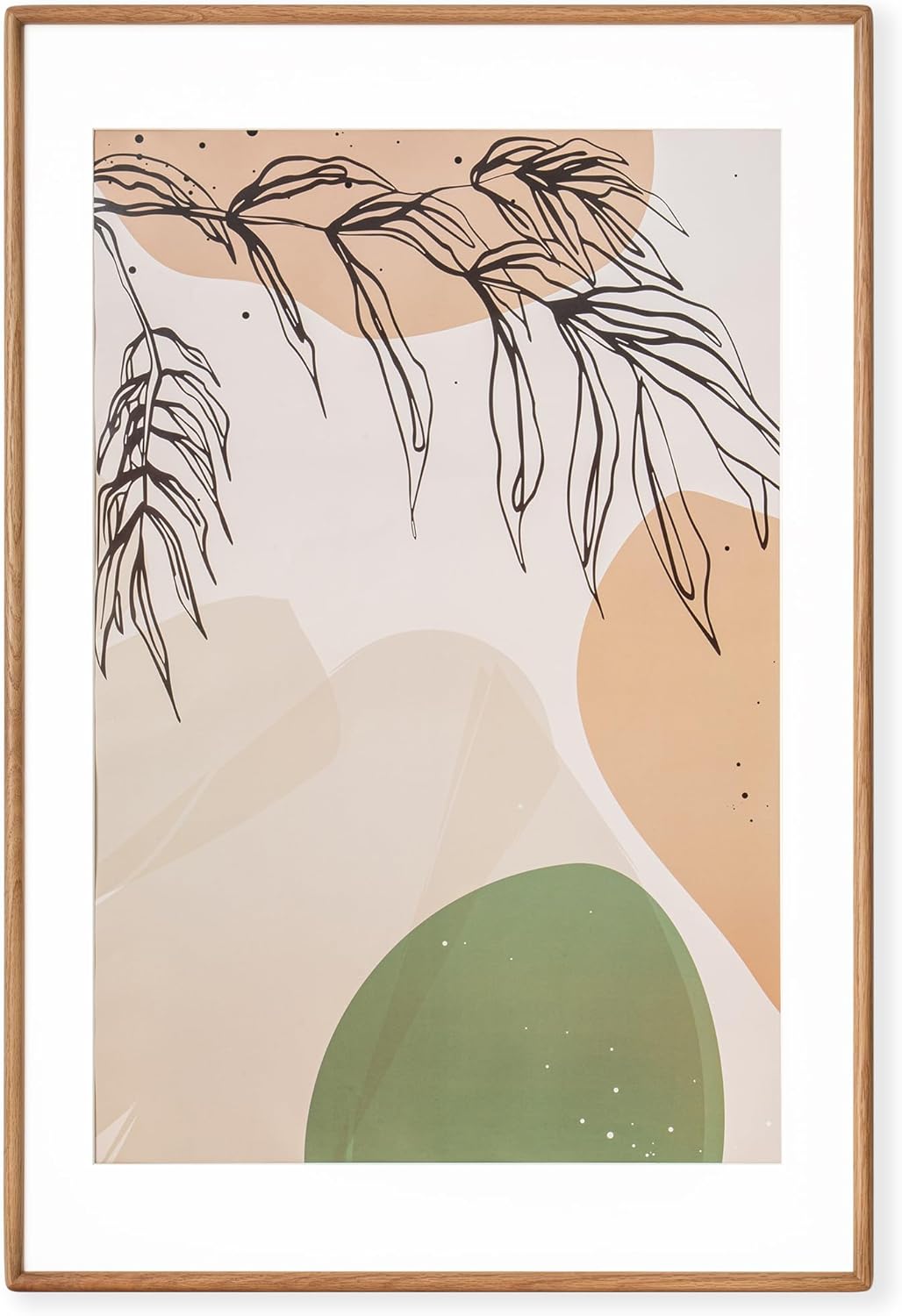 Axeman 24x36 Poster Frame - Solid White Oak Frame 24 x 36 Matted to 20x30 - Rounded Corner Oak Picture Frame 36x24 with Tempered Glass - Natural Wood Photo Frame for Wall Mount Display - Oak 24x36 - 1P Oak