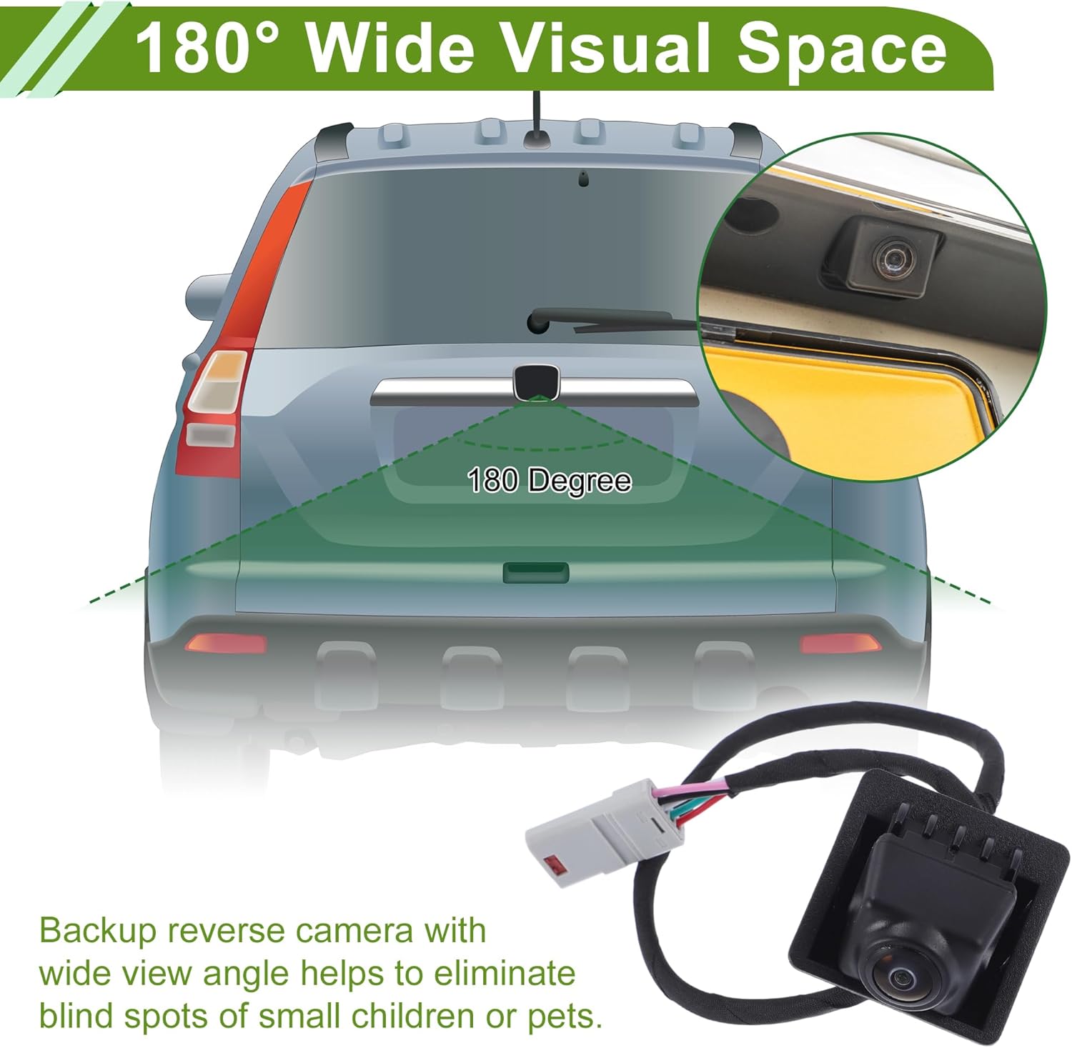 No.84092887 Rear View Camera for Cadillac XT5 2017-2019 License Plate Park Assist Camera Backup Reverse Cam