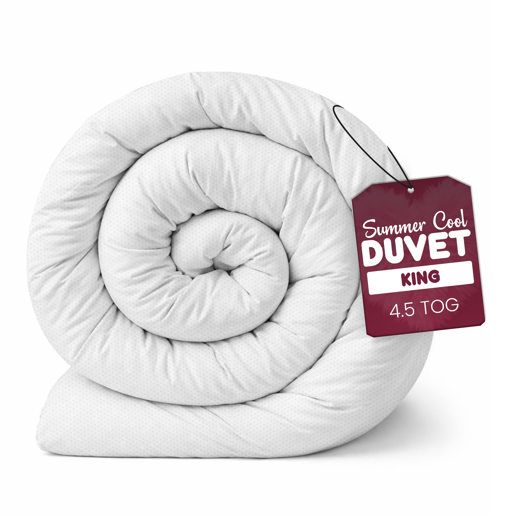 Rohi Anti Allergy 4.5 Tog Duvet King Size Bed Quilt – Soft & Breathable Luxurious Hollowfibre Quilt with Corvin Cover – Lightweight Comfort Cool King Duvet (Summer)