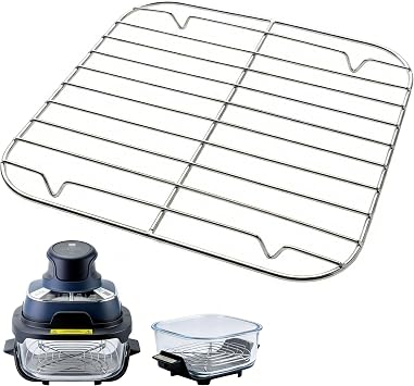 Crisper Rack Compatible with Ninja Crispi Air Fryer FN101, Crispi Air Fryer Accessories, Replacement Parts, Food Grade, Stainless Steel SUS304, Silver