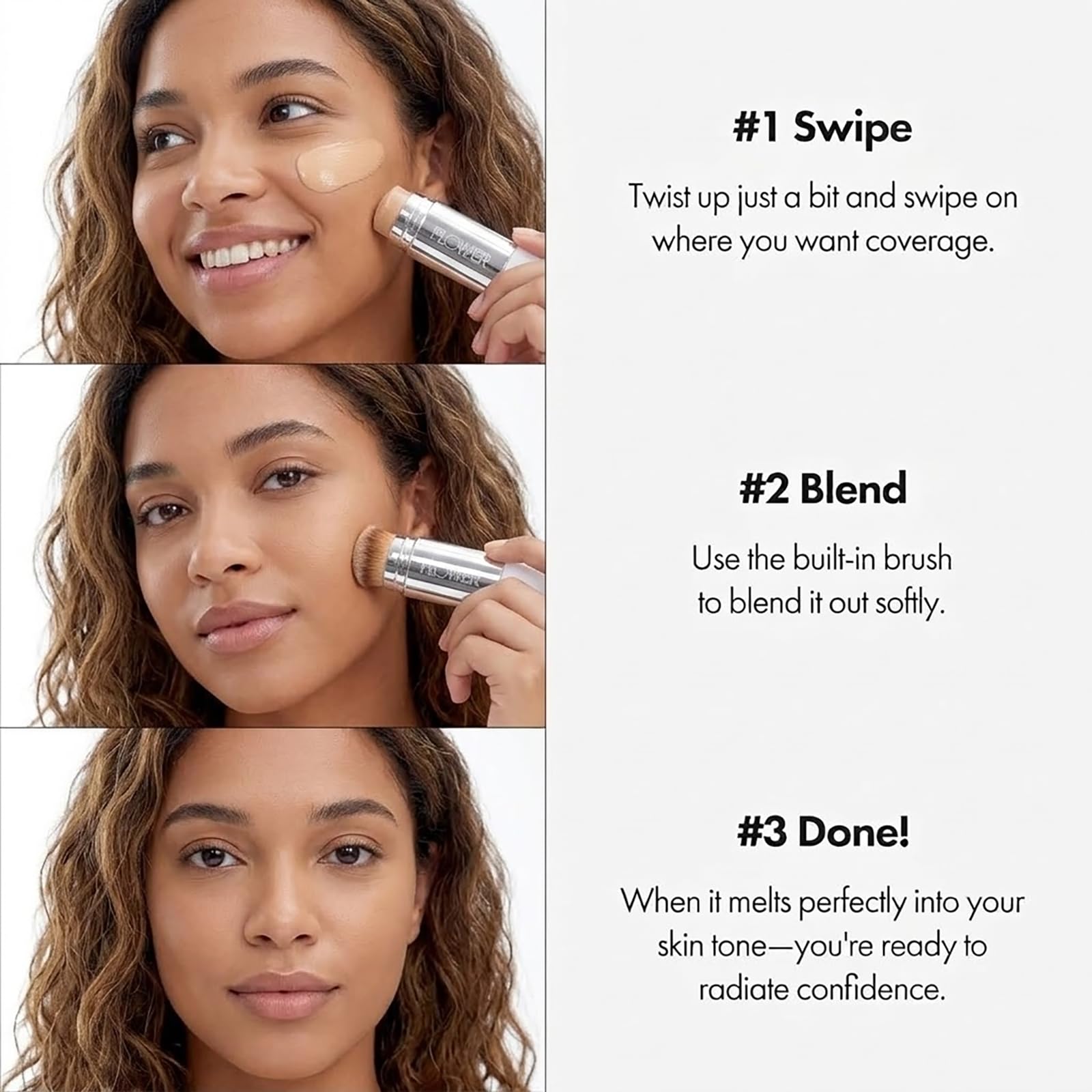 Color-Changing Foundation Stick with Built-In Brush, — view 4
