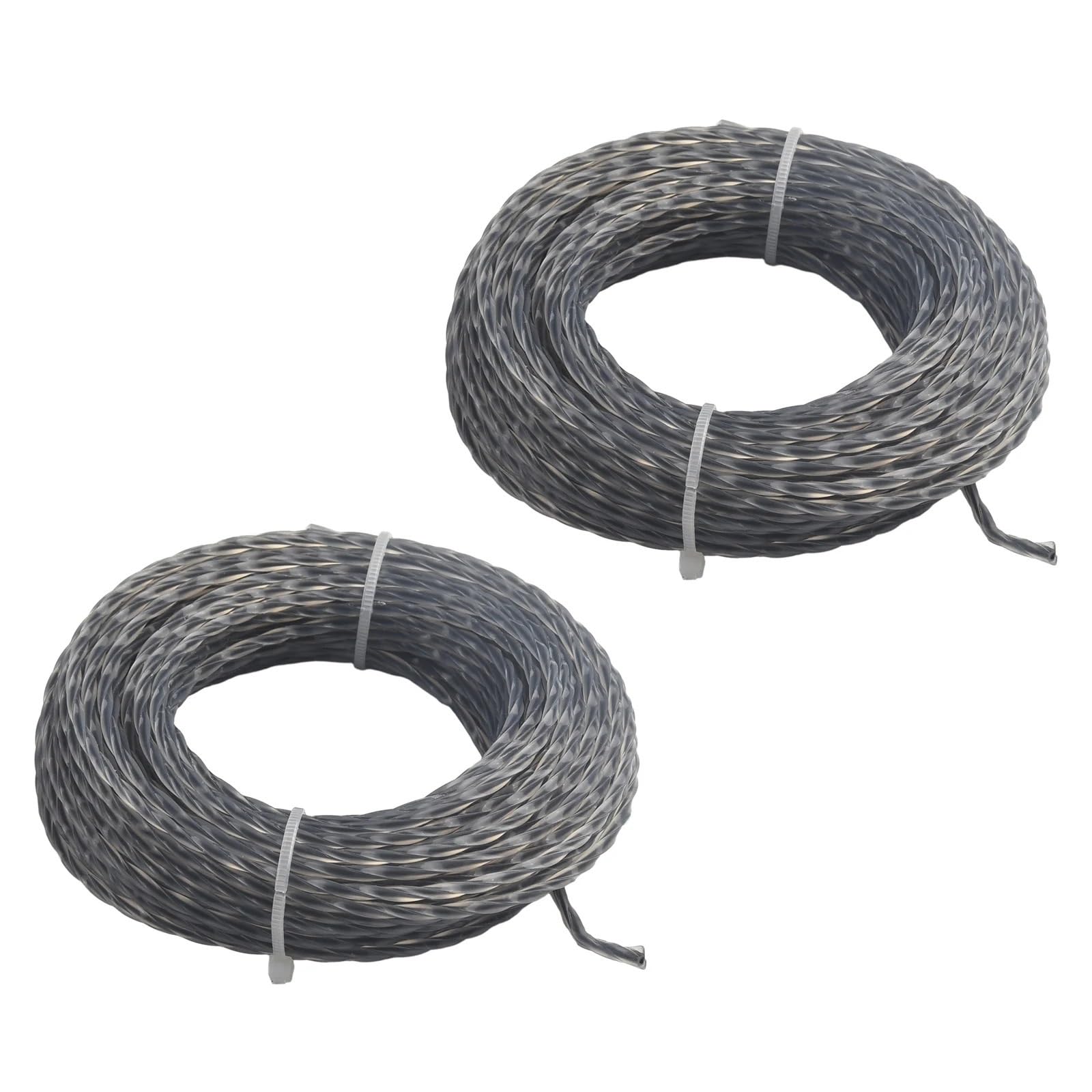 Hilo Desbrozadora Hilo de desbrozadora de césped reforzado con núcleo, carrete de hilo de 2,0-3,0 Mm X 15m/30m for cortar plantas silvestres, herramientas de jardín y agricultura, 2 juegos(15mx2.4mmx