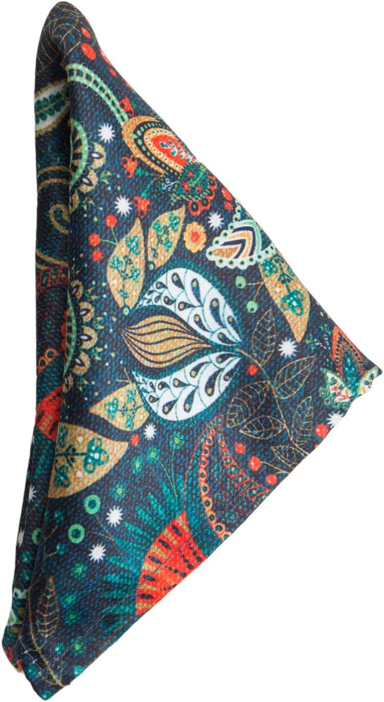 Velvet Men's Casual Style Green Satin Premium Pocket Square, Free Size