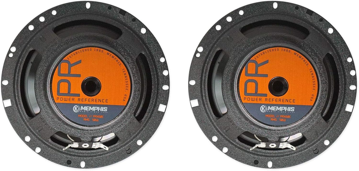 Memphis Pair Audio PRX60C 6.5" Component+PRX602 6.5" Car Audio Coaxial Speakers