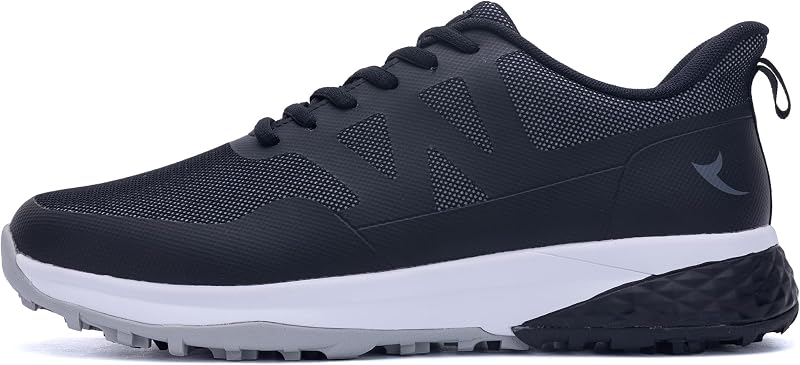 Men's Spiked Golf Shoes Slip-On Waterproof Non-Slip Lightweight Outdoor Walking Shoes for Golfers Footwear US Size 7-12