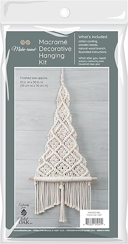 Miniatura 3 de Solid Oak KIT colgante macramé CHRSTMS TR, árbol de Navidad