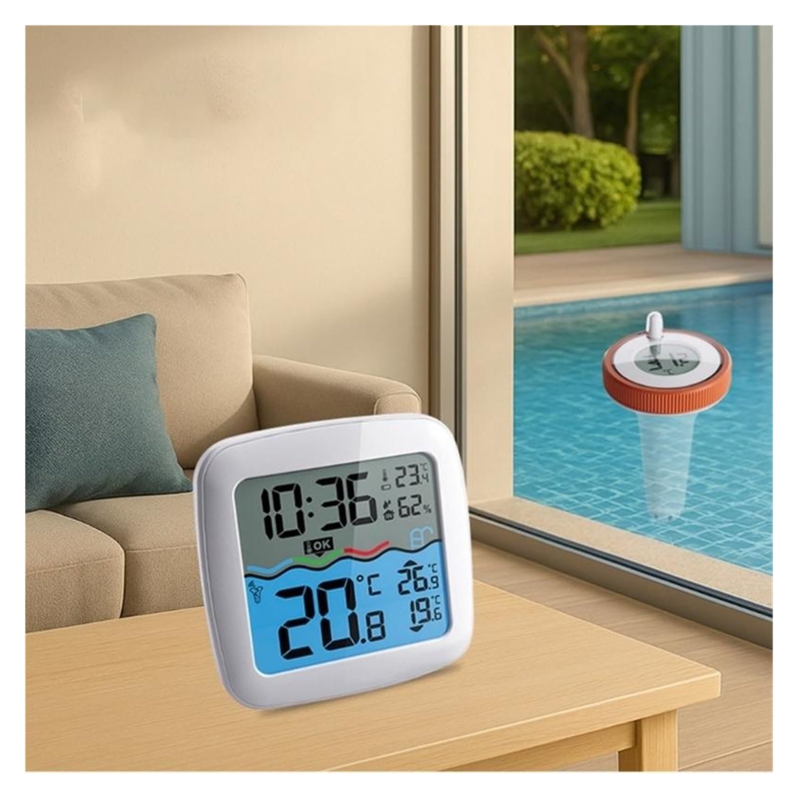 Termometr Do Wody Termometry Basenowe Monitor Temperatury Wody Do Ciągłego Pomiaru