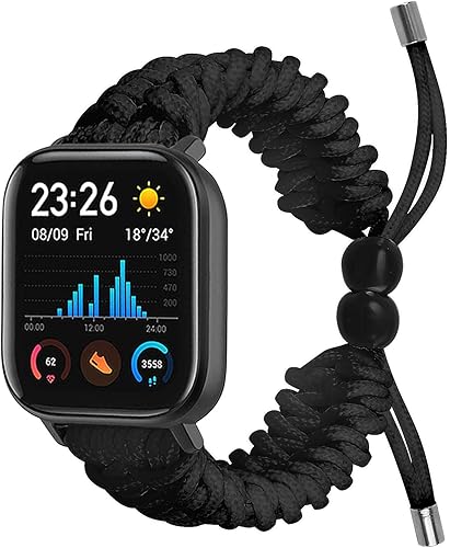 FitTurn Bandas compatibles con Amazfit GTS 3 2 2e 2miniGTR de 1.654 pulgadas, 0.787 pulgadas de repuesto de nailon tejido de amistad, ajustable de