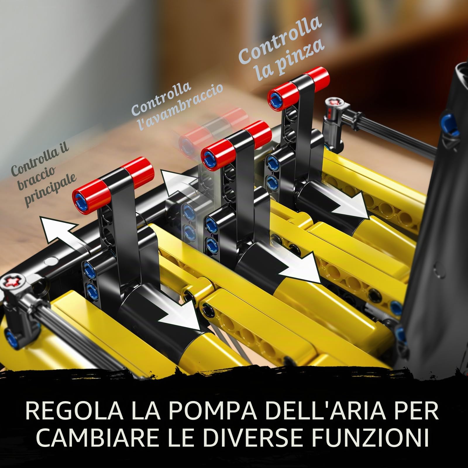 Mould King 17077 Technik Escavatore cingolato, pinza idraulica in legno, escavatore giocattolo per adulti, escavatore a busta, giocattolo educativo meccanico (versione statica)