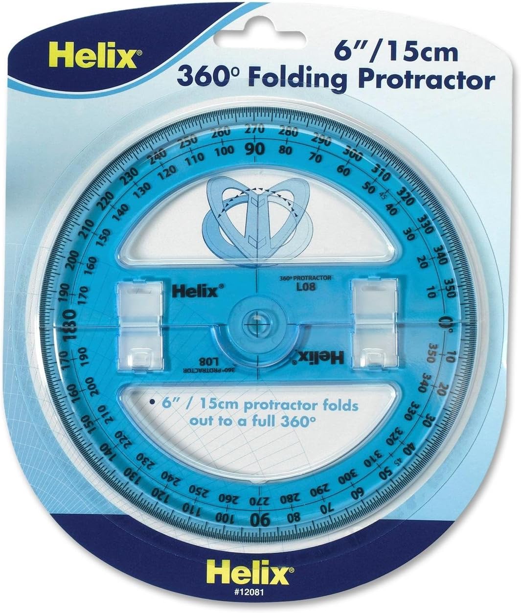 Helix Protractor, Yellow (24034) : Educational And Hobby Protractors : Office Products
