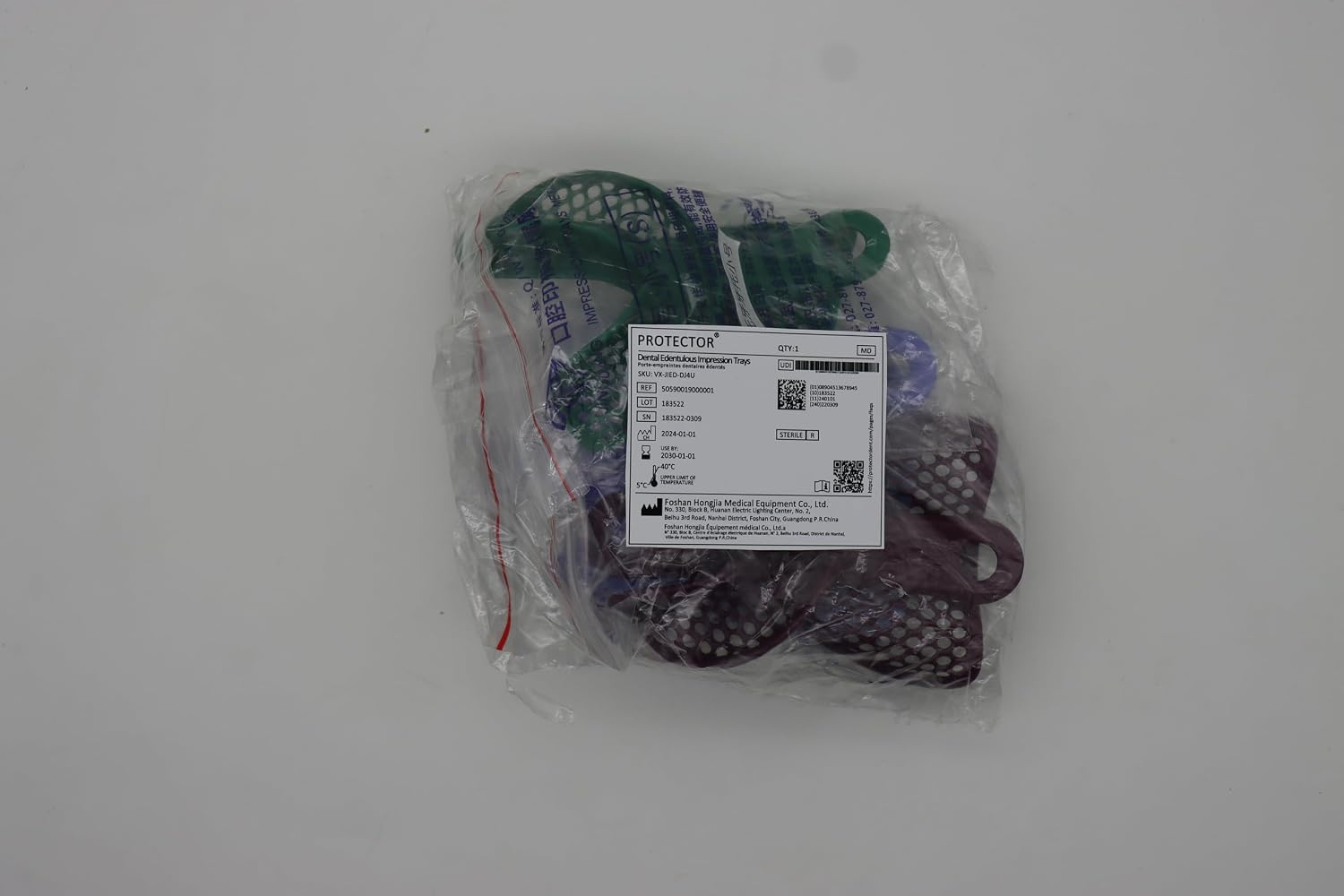 3 Pair Dental Tray Denture Instrument Stainless Steel Dental Impression Trays Dental Lab Laboratory Tool