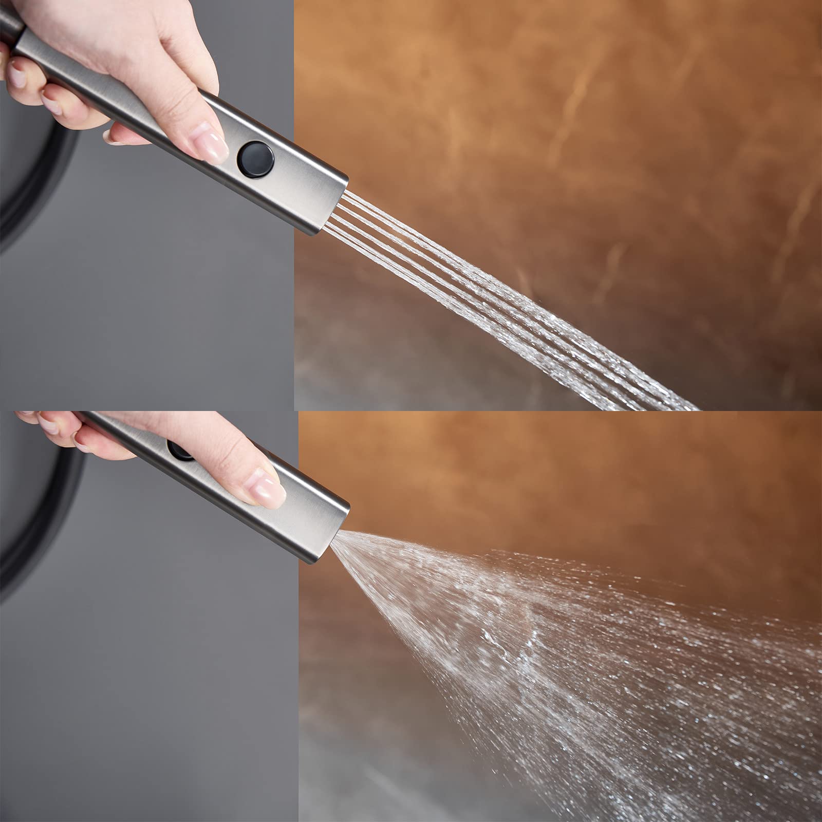 Doccia Termostatico Doccia Set di rubinetti del Rubinetto a Parete Misbo Doccia Misbo Set di Doccia Multifunzione a 5 Vie con soffione con Doccia a Pioggia, 3 modalità Doccia Portatile, Doccia Bidet,