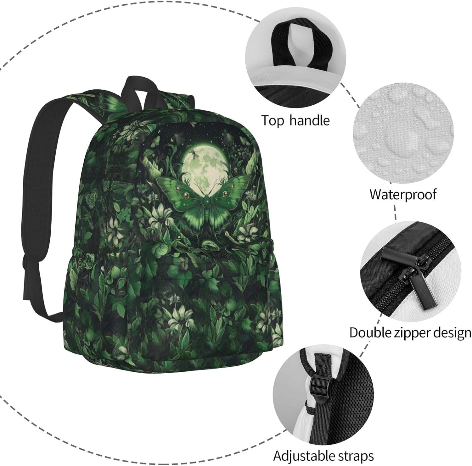 Kids Moth Backpack Large Capacity Children Casual Backpacks For Teen Boy Girl School