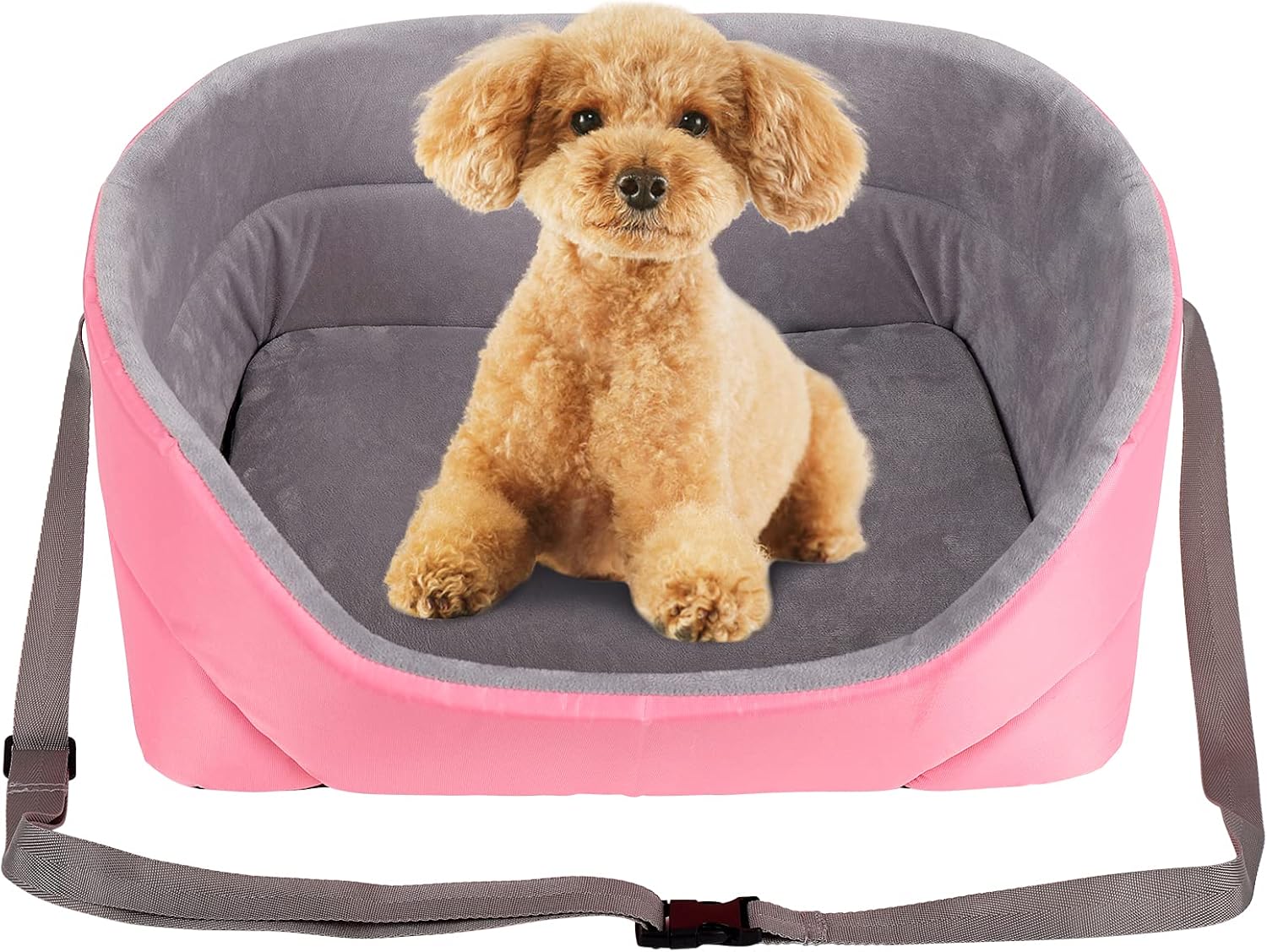 NIBESSER Dog Car Seat, Dog Booster Seat for Small Dogs or Cats Pet Travel Safety Car Seat Dog Bed for Car Non-Slip Washable Pet Car Seat for Dogs Comfortable Removable Cushion (Black) : Pet Supplies