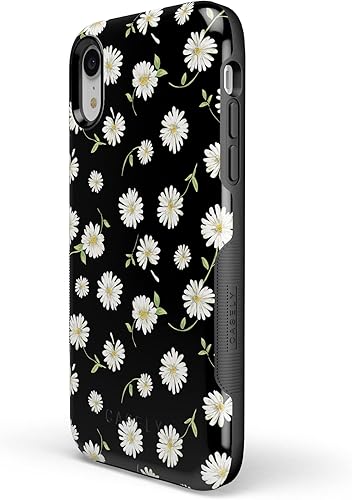 Miniatura 4 de Casely Funda para iPhone XR  Funda floral negra Daisy Daydream