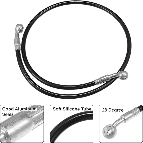 Miniatura 4 de X AUTOHAUX Manguera de freno para motocicleta, línea de freno hidráulico, manguera de aceite para ATV, motocicleta, motocross, bicicleta de