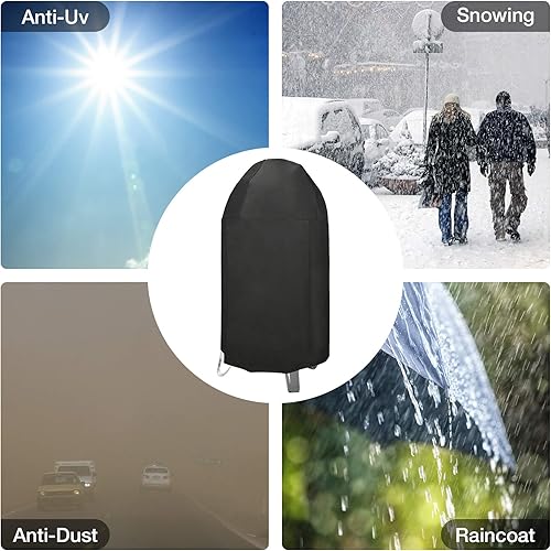 Miniatura 4 de Stanbroil Cubierta prémium para cocina de montaña ahumada de 22 pulgadas, cubierta redonda para parrilla de ahumador que reemplaza a la parte Weber