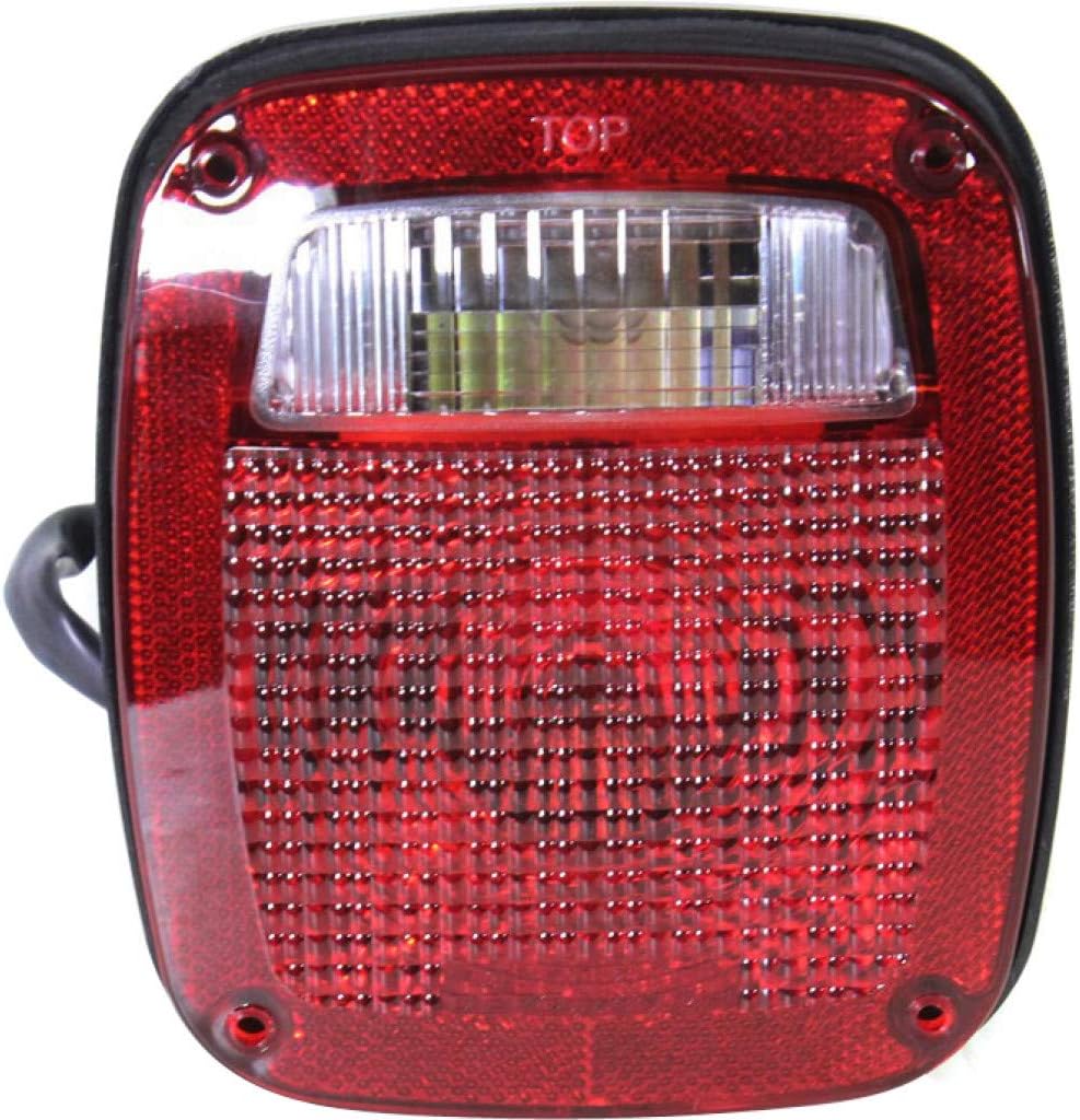 CarLights360 For Jeep Wrangler 1998-2006 Tail Light Assembly Driver Side CAPA Certified | CH2800161 | 56018649AD