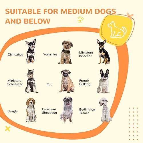 Miniatura 3 de PawHut Mesa auxiliar moderna de jaula mediana para perros con cojín suave cama de madera para perros muebles de interior para perrera con funda de