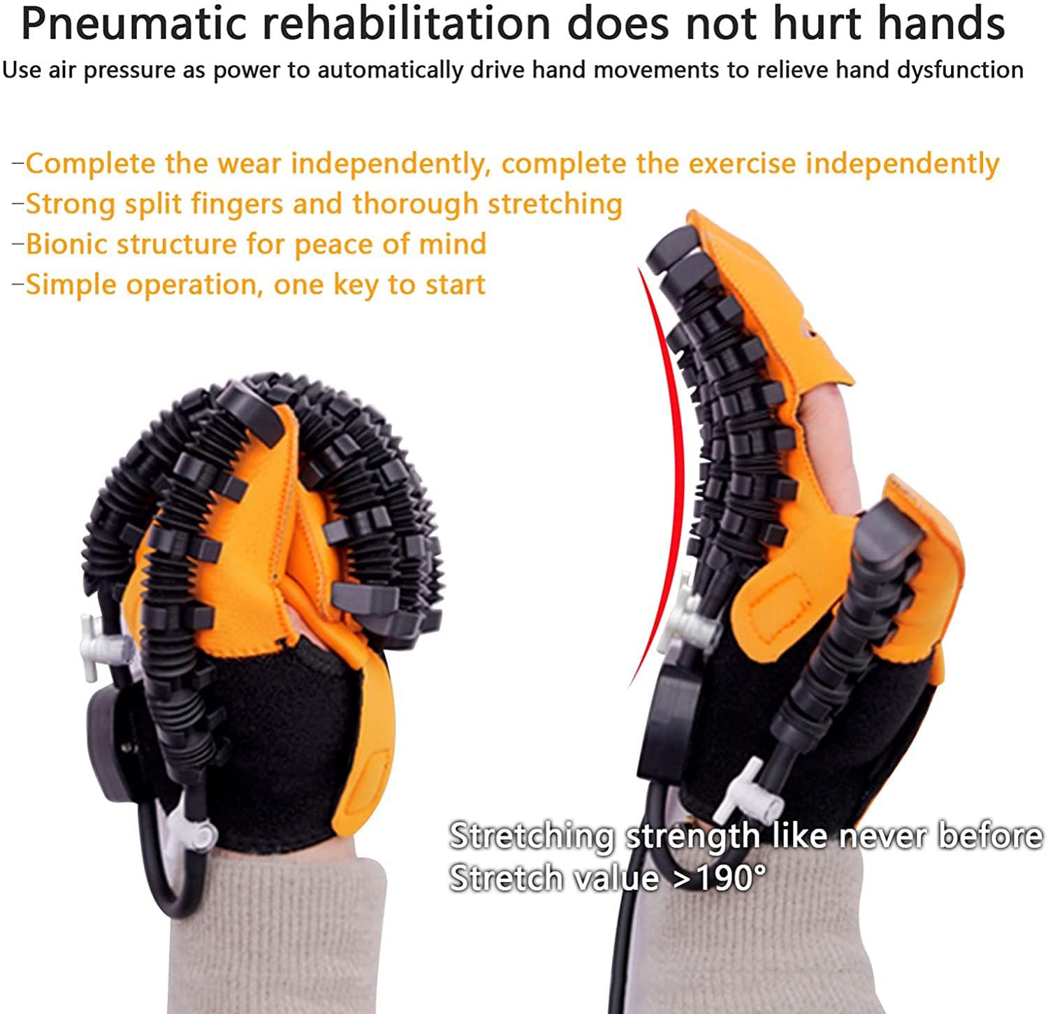 Hemiplegia Finger Rehabilitation Trainer Rękawice robota Trening palców Skok Szyna ręczna do rehabilitacji obu rąk (rozmiar: kod S, kolor: lewa ręka) (kod S prawej ręki)