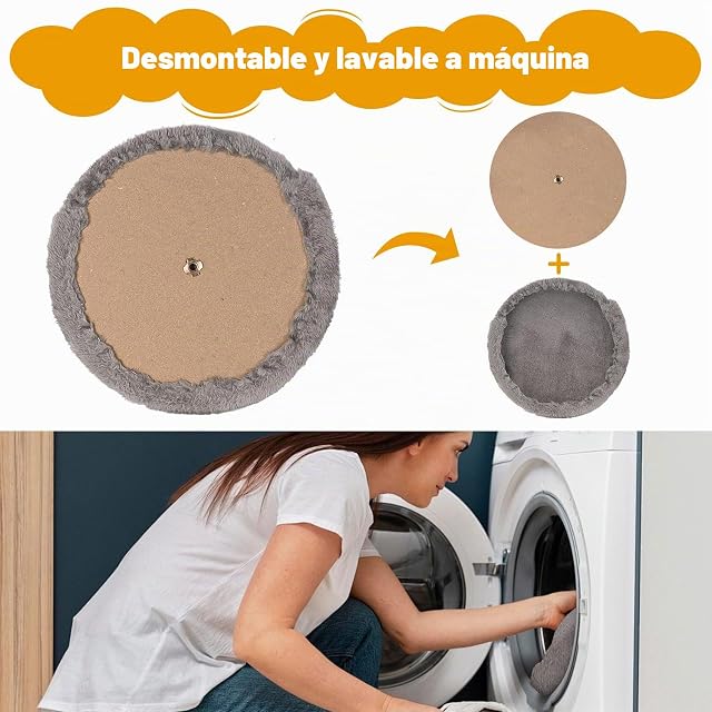 Foto 5 de 7 de Hivexagon Cama de Escritorio para Gatos con Columna rascadora y Suave Acolchado de Felpa. Permite Que tu Gato…