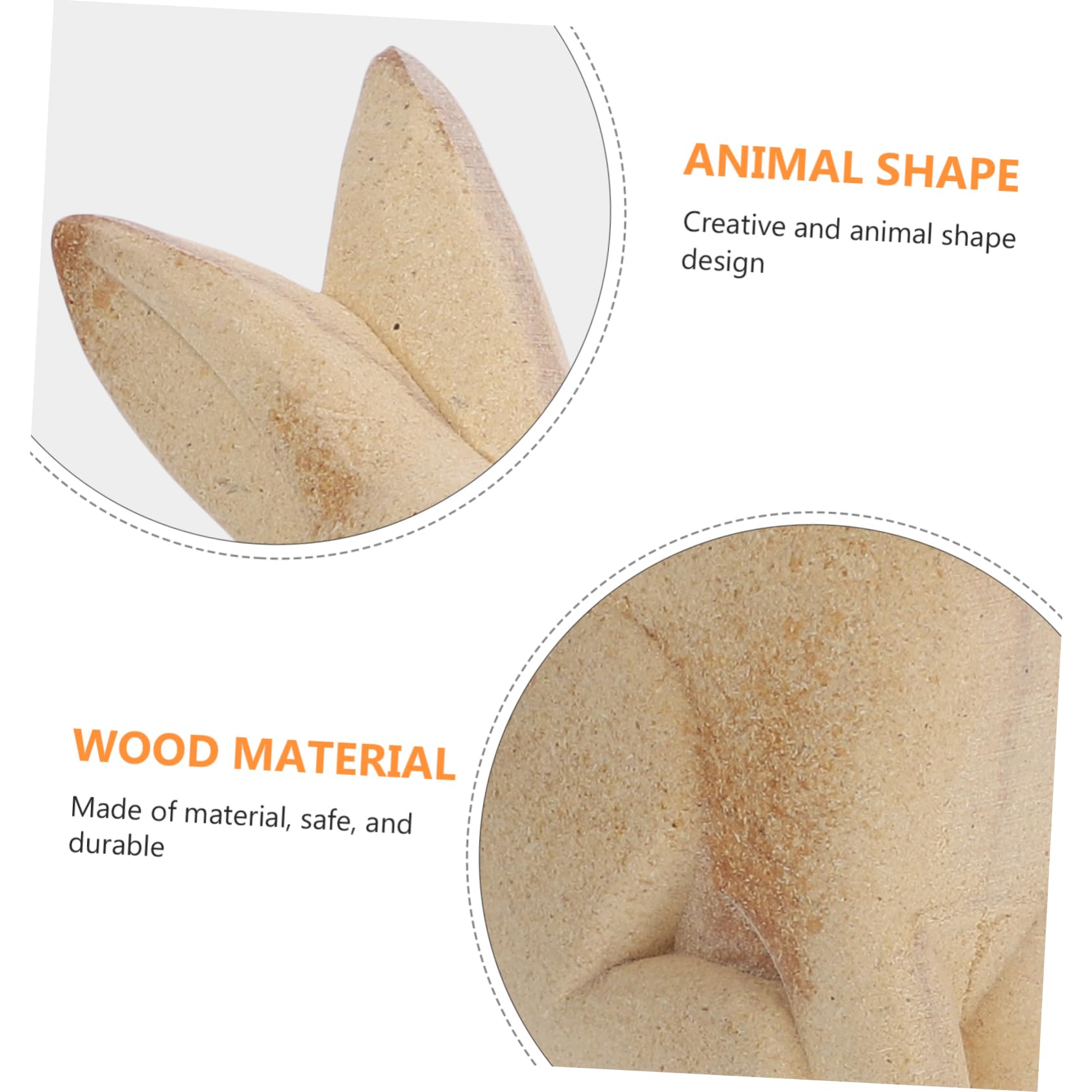 HOMSFOU 3 Paia Decorazione Legno Animale Diy Coniglietti da Dipingere Articoli Legno Solido per Decorare Casa e Ufficio per Lavoretti Creativi e Regali per Amanti Del Fai da Te