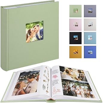 1DOT2 Linen Slip In Photo Album Classic Sage Green