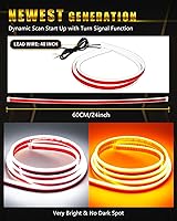 Vista 6 de YM E-Bright Luz intermitente intermitente secuencial LED DRL para automóviles, motocicletas, kit de tira de luz diurna flexible exterior diurna