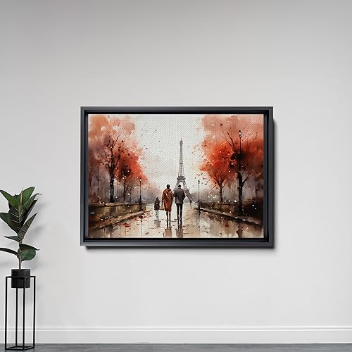 Miniatura 5 de Eiffel Tower painting, Eiffel Tower wall art, depiction of the Eiffel Tower at night in brilliance