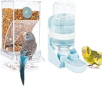 Vista 11 de Rypet Paquete de 2 comederos automáticos para pájaros sin ensuciar, jaula transparente transparente para comederos de loros acrílicos, accesorios