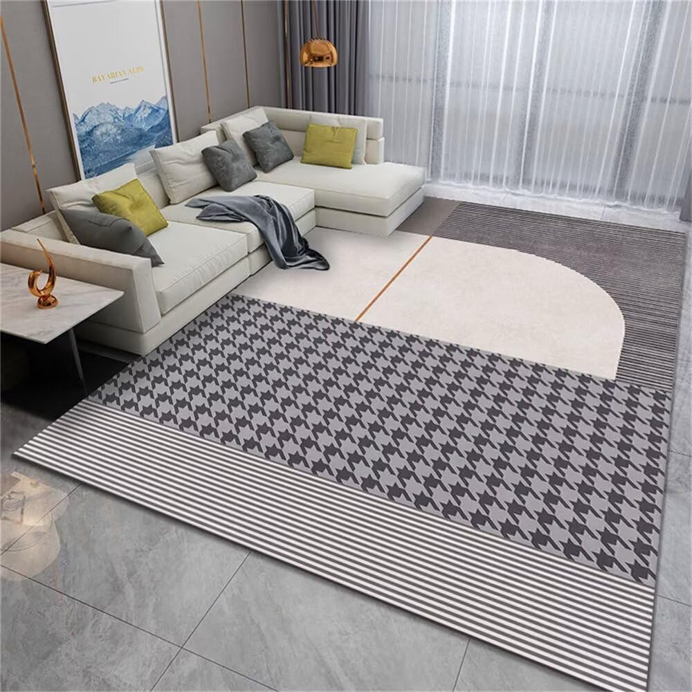 Tapis extérieur terrasse antidérapant gris rectangle décoratif 50x80