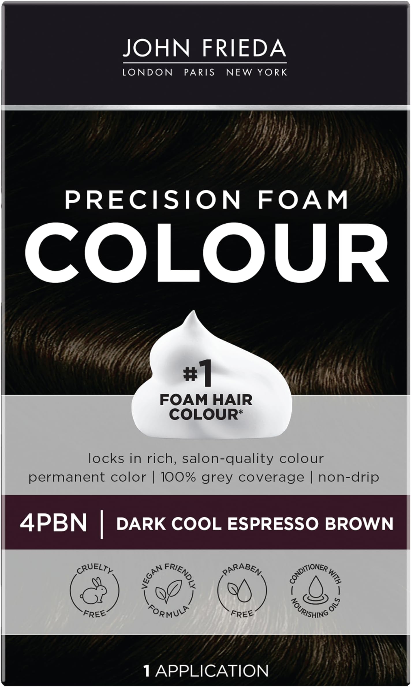 Precision Foam Permanent Hair Colour in 4PBN Dark Cool Espresso Brown