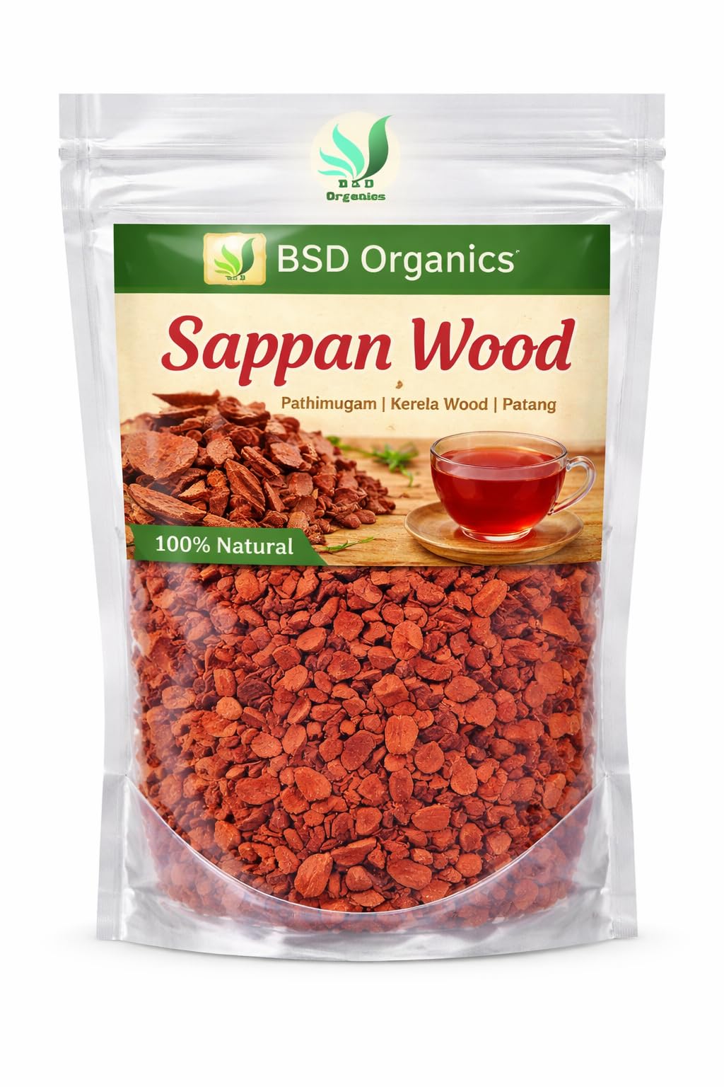 BSD Orgnics Sappan Wood/Pathimugam Kerala Wood/Patang | Pathimukham Crushed - 150 Gram-image-25