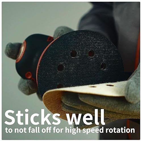 Miniatura 5 de Discos de Lijado de 5 Pulgadas con Gancho y Lazo  Surtido de Papel de Lija de Grano 6080120220320  Almohadillas de Lijadora Orbital  Papel de Lija