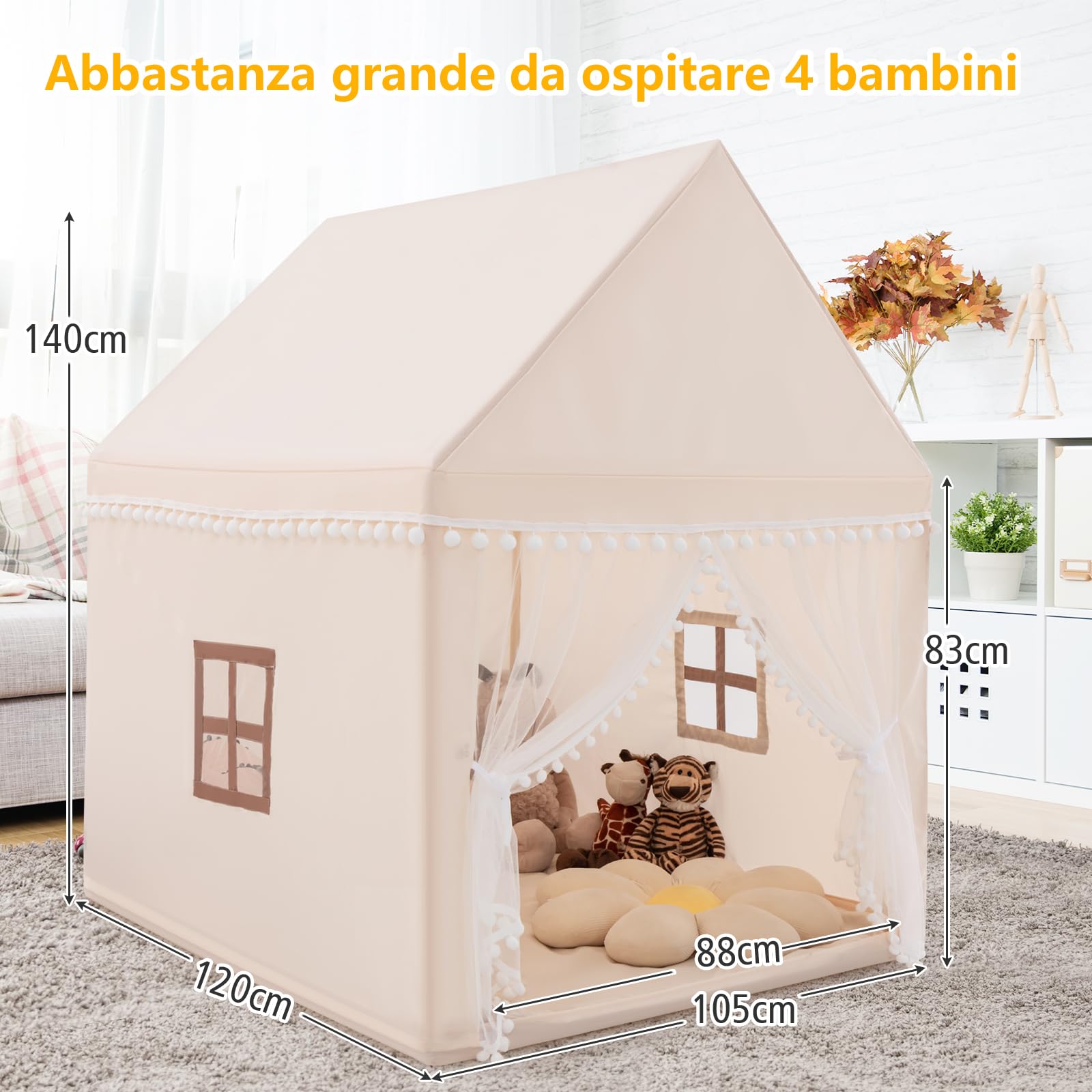 Tenda Gioco Bambini In Vari Colori - Foto 2