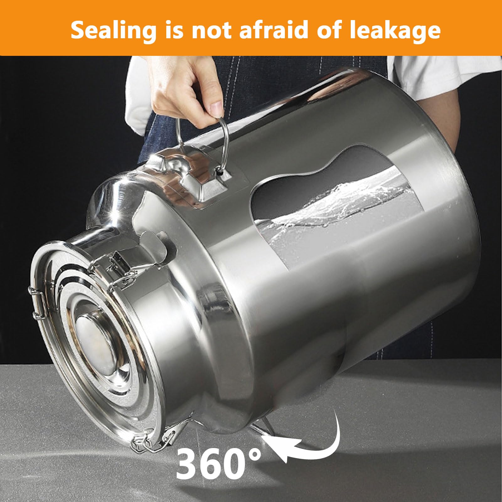 Amazon｜KELUNIS 201ステンレスミルク缶牛乳樽密封タンク、ゆそう