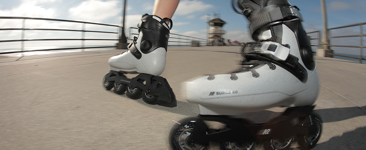 Amazon.com : K2 Skate Surge 80 Hardboot Inline Skates, Gray, Size 