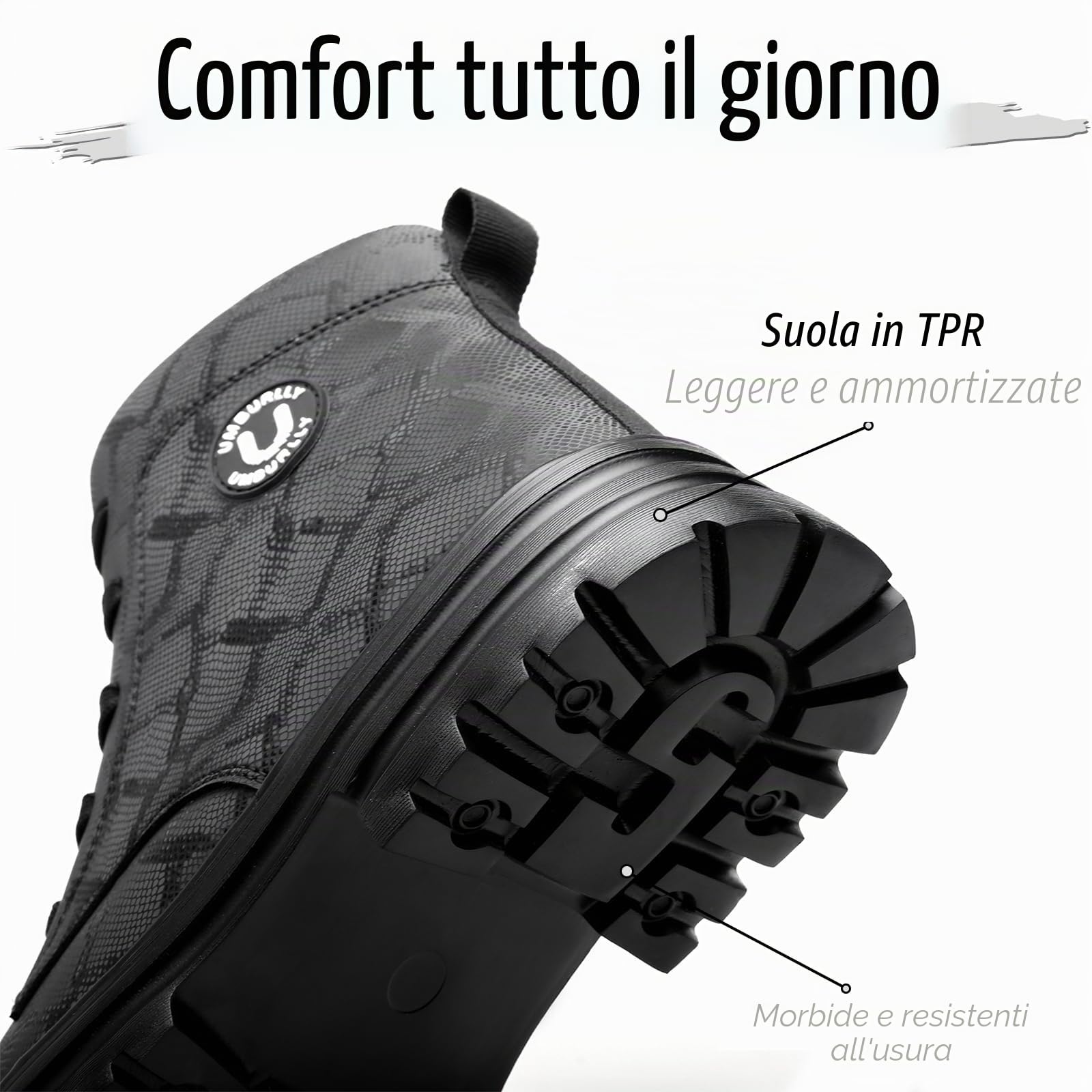 Scarpe Antinfortunistiche Donna Comode Scarpe da Lavoro con Punta in Acciaio Impermeabile Antiscivolo Stivali Antinfortunistici Leggere