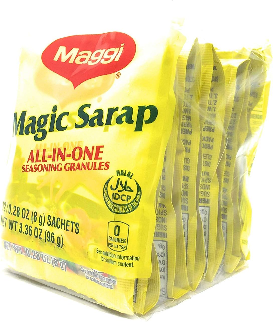 Magic Sarap, All In One Seasoning Granules, 12 Sachets (12 x 0.28 oz (8g))