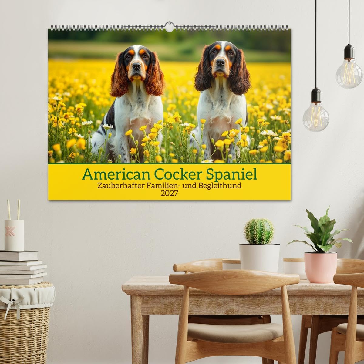 CALVENDO - American Cocker Spaniel (Wandkalender 2027 DIN A2 quer), Monatskalender: Zauberhafter Familien-und Begleithund