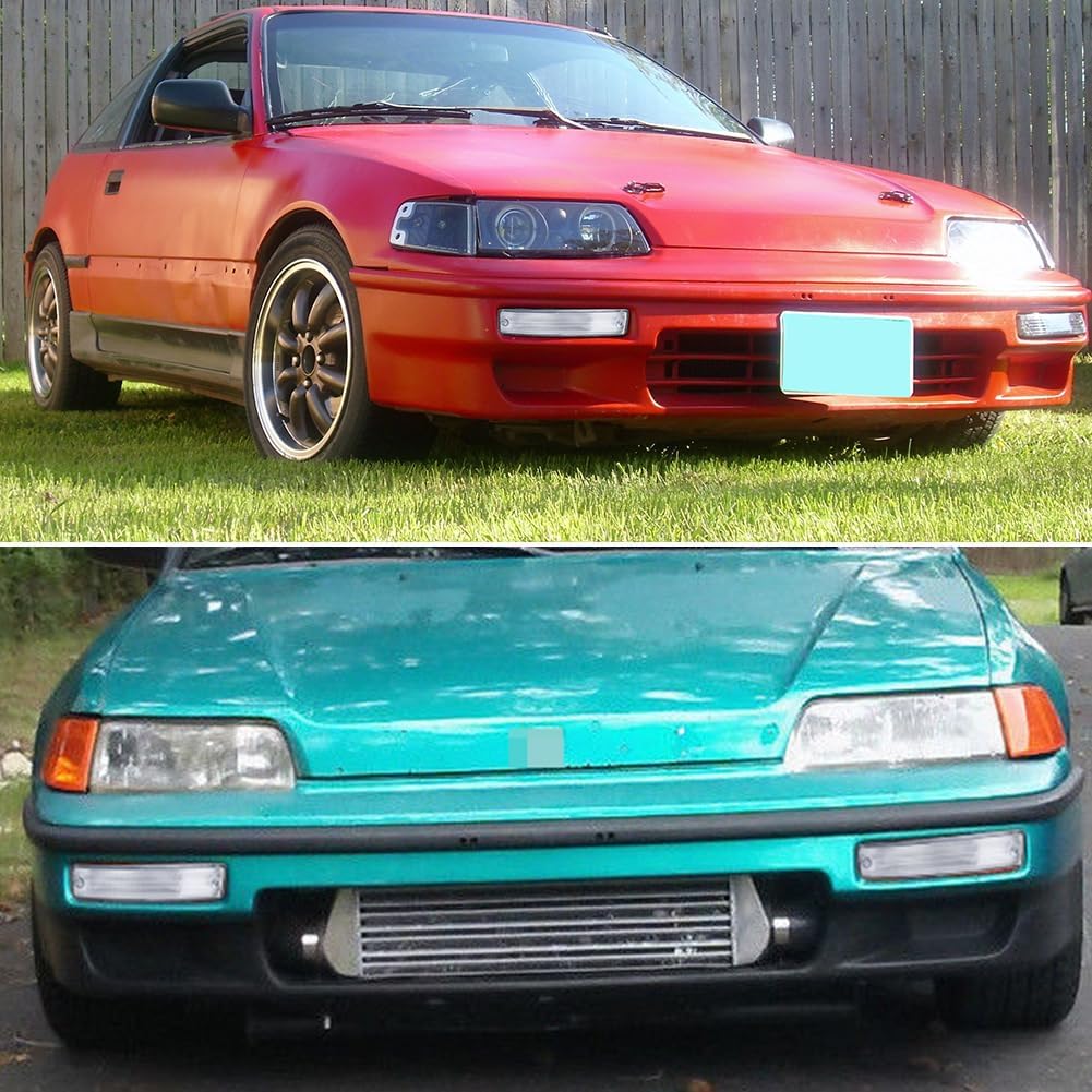 For 1990 1991 Honda CR-X/CRX Front Bumper Turn Signal Light Housings HO2530108 HO2531108 Clear Lens