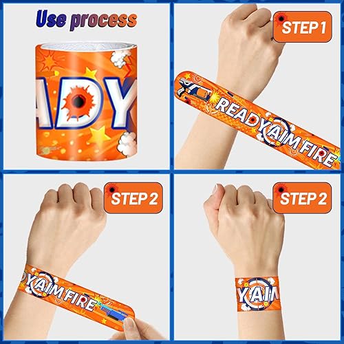 Miniatura 4 de 48 pulseras de dardos para fiestas de guerra de dardos, pulseras de batalla de dardos, rellenos de bolsas de regalos para pistola de guerra de