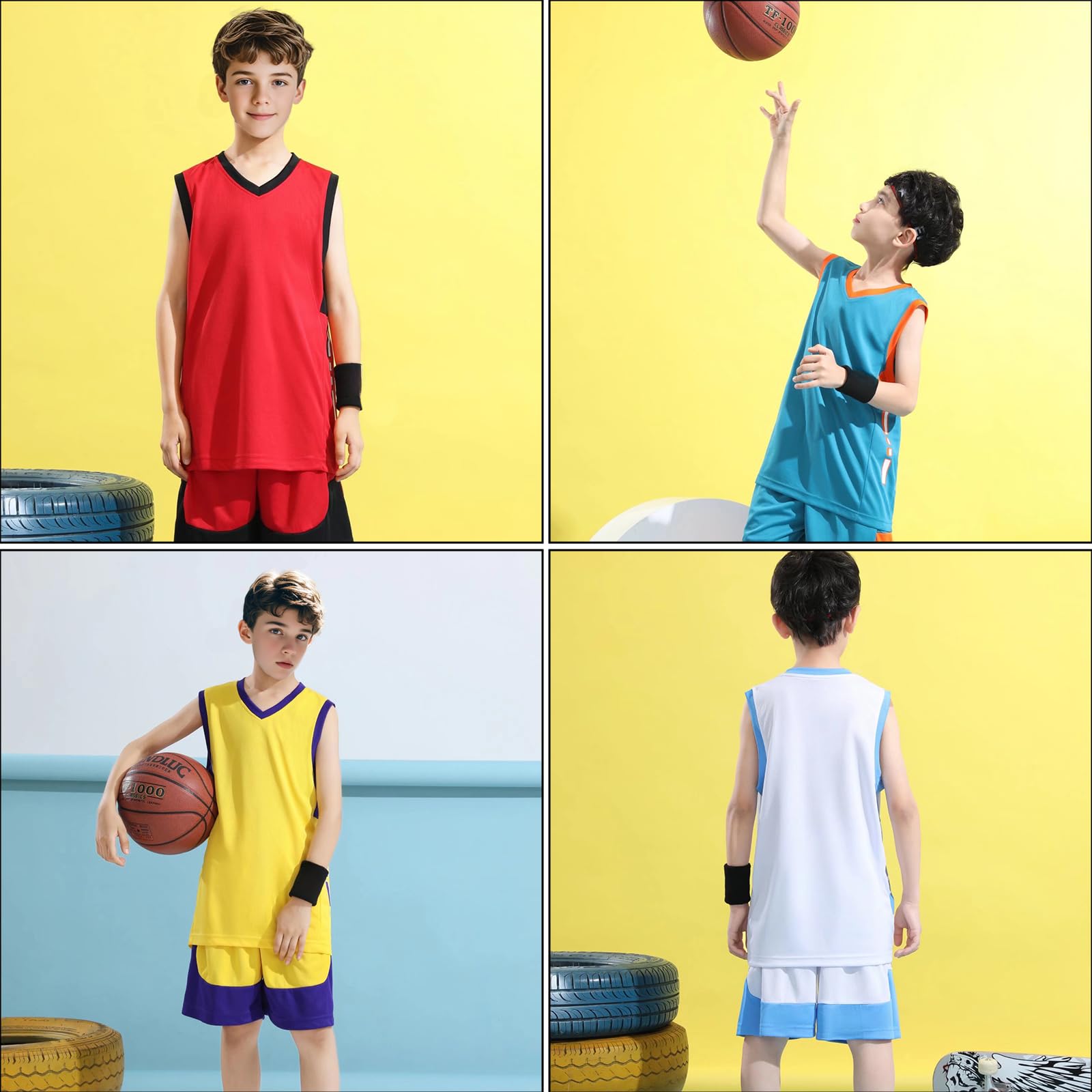 Generisch Basketball Trikot Herren Kinder, Personalisiert Basketball Jersey mit Eigenem Namen Nummer Logo