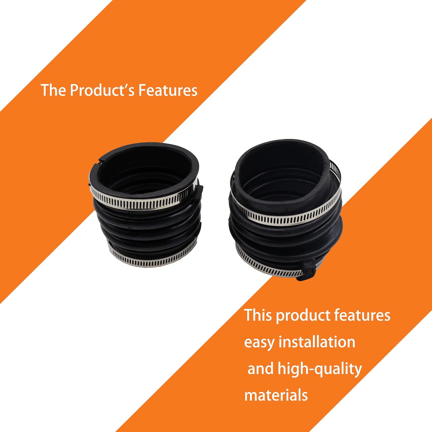 2Pcs Air Intake Hose Set Compatible with Toyota Sienna 2004 2005 2006, Compatible with Lexus RX330 2004 2005 2006 / RX350 2007 3.3L V6 Engine with Clamps Replace 17881-AA020 17882-AA020