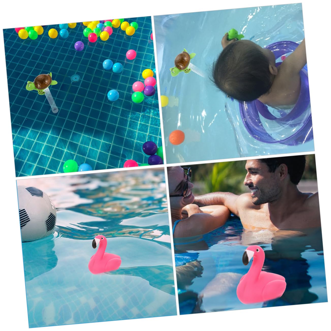 Toddmomy 8pièces Thermomètre Flottant De Piscine Et De Thermomètres Forme De Tortue Pour Mesurer La Température De Eau Spas Etangs Et Aquariums