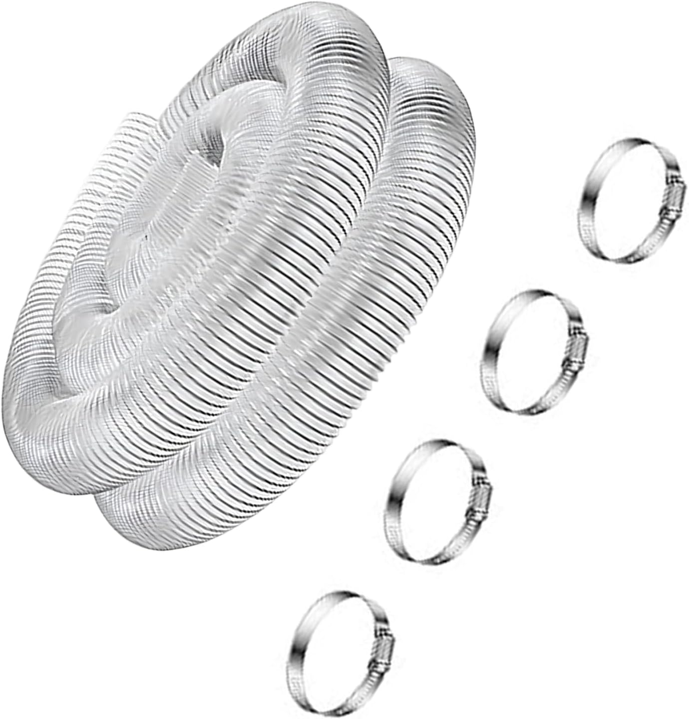 Heavy Duty PVC Collection Hose 300cm Long See Through Flexible Vacuum Tube for Woodworking Shop