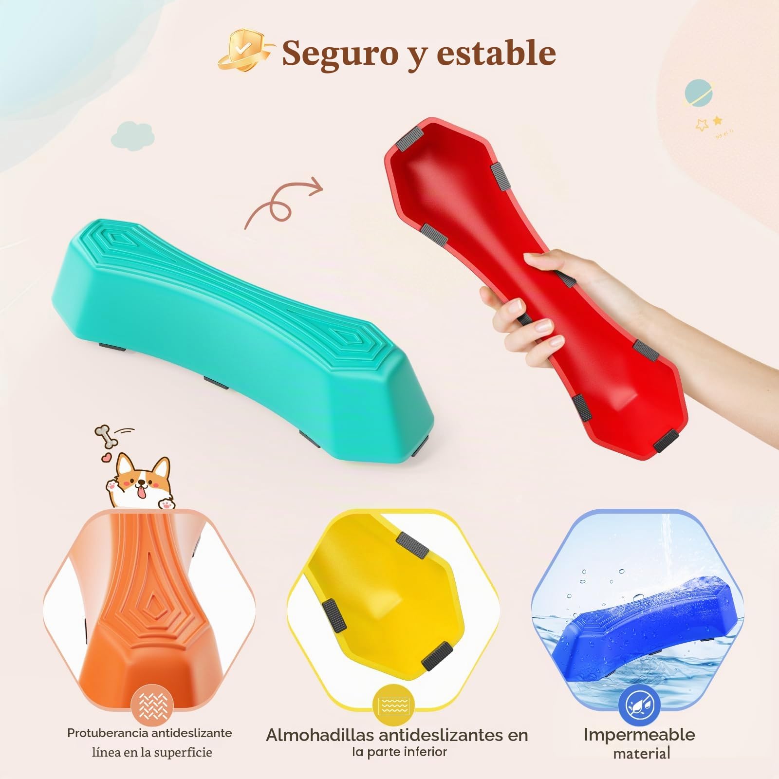 Trampolines para Niños,12 Piezas Antideslizantes Barra de Equilibrio para Niños, Equipo de Fitness para Niño Promueve el Equilibrio Habilidades de Coordinación Carreras de Obstáculos